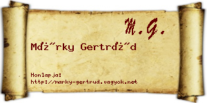 Márky Gertrúd névjegykártya